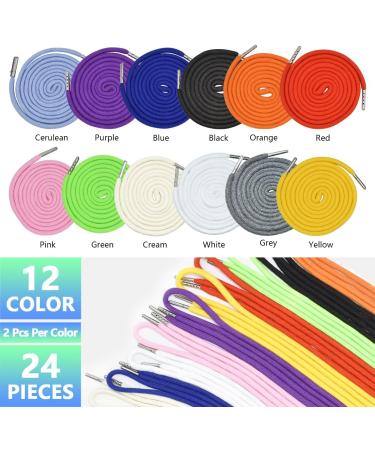 24Pcs 12 Colors Drawstring Replacement Cords with Threaders and Cord Locks - 51 Long - Buy Online on SooperMarket.com