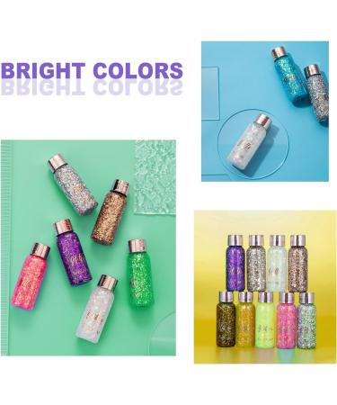 Body Glitter Gel Face Glitter Mermaid Chunky Glitter Hair Glitter Body Festival Glitter Eyeshadow Sequins Glitter for Face Body Eye Hair Nails Makeup Long Lasting Sparkling(Darkpurple) 108#DarkPurple - Buy Online on SooperMarket.com