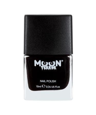Halloween Nail Polish by Moon Terror | 10ml | Midnight Black | SFX Make up Special effects Make up Nail Varnish