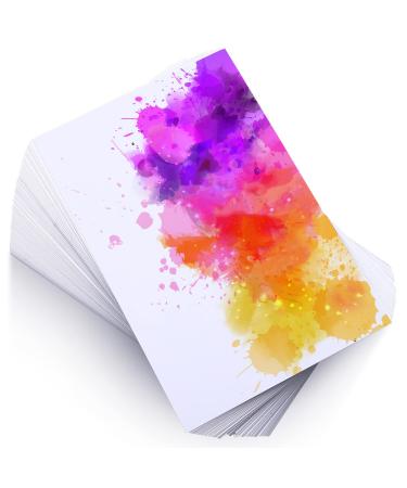 100 Sheet Blank Watercolor Paper 140lb Heavyweight Paper Watercolor Paper Cards Watercolor Cardstock for Watercolor Painting Invitation Thank You Note Greeting Card Art Supply Kid Student (4 x 6 Inch)