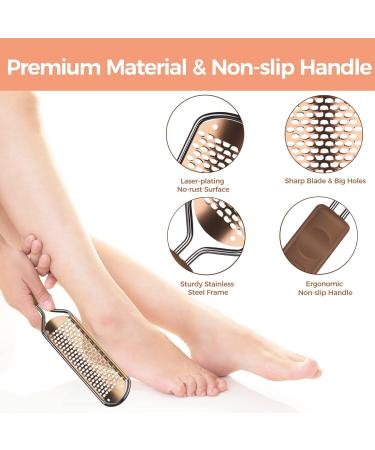 Professional Foot File Scrubber Pedicure - Callus Remover for Feet | Easkep Foot Grater Rasp Scraper for Corns and Dead Skin (Golden) - Buy Online on SooperMarket.com