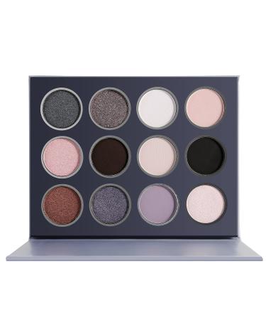 Smokey Grey Eyeshadow Palette - DE LANCI Professional 12 Shades Matte Shimmer Goth Makeup - Waterproof High Pigmented Smoky Eyes Shadow Kit - Buy Online on SooperMarket.com