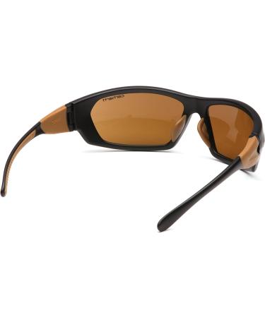 Carhartt Carbondale Safety Sunglasses - Sandstone Bronze Lens - Black/Tan - Buy Online on SooperMarket.com