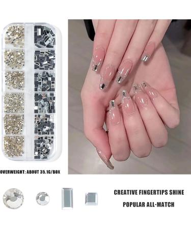 3D Nail Charms 2 Boxes Multi-Shape Aurora Bow Butterfly Nail Art Charms Nail Pearls Rhinestones Nail Gems for Nail Art Decoration DIY Crafts (B) - Buy Online on SooperMarket.com
