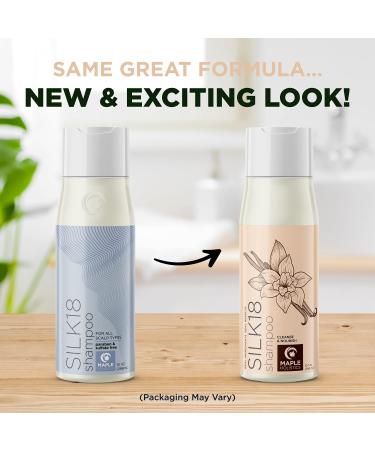 Silk18 Moisturizing Shampoo for Dry Damaged Hair - Sulfate-Free with Silk Amino Acids, Jojoba & Keratin - Anti-Frizz Formula for Color Treated Hair - 10 Fl Oz - Buy Online on SooperMarket.com