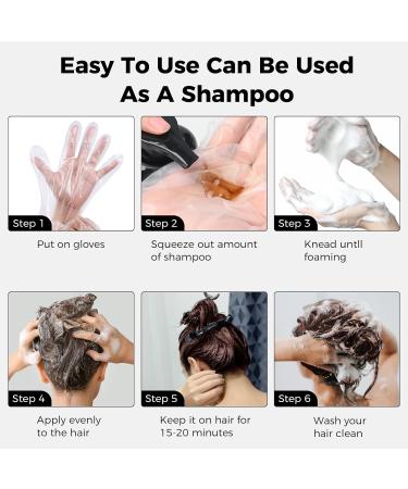 Dark Brown Hair Dye Shampoo - 3 in 1 Color Treatment for Gray Hair | Fast Minutes Results for Women & Men - Buy Online on SooperMarket.com