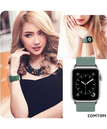 EOMTAM 5 Pack Stretchy Nylon Apple Watch Bands for Women Men - Starlight/Stone/Deep-Green/Deep-Pink/Black 38/40/41MM - Compatible with Apple Watch Series 8 7 6 SE 5 4 3 - Elastic Cloth Sport Wristbands - Buy Online on SooperMarket.com