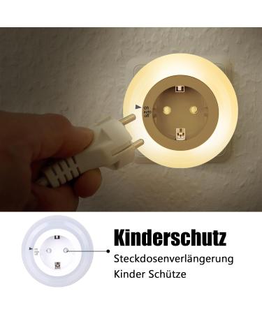 Emotionlite Night Light Socket with Twilight Sensor - Adjustable LED Lamp for Kids Warm White 2700k 3000k - Auto On/Off Brightness Control - Buy Online on SooperMarket.com