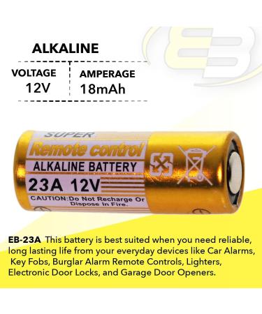 Exell EB-23A 12V Alkaline Battery - Replaces 27A A27 B-1 CA22 & More - International Shipping Available - Buy Online on SooperMarket.com