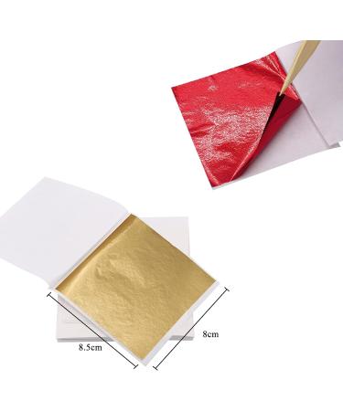 600pcs 8cmx8cm Gold Foil Sheets for Crafts & Gilding - 12 Colors - Buy Online on SooperMarket.com