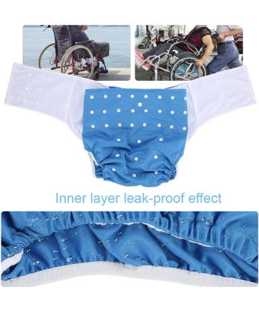 Washable Adult Diaper for Incontinence Care | Adjustable & Easy-Dry Cloth Diaper Cover - Dark Blue - Buy Online on SooperMarket.com
