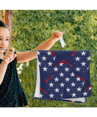Patriotic Memorial Day Hand Towels 2 Pack - 28x14.5 in - Super Soft & Absorbent - Bathroom & Home Decor - Buy Online on SooperMarket.com