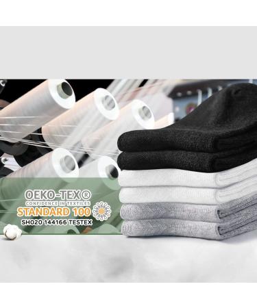 MOWENTI 10 Pairs Unisex Sneaker Socks | Breathable Cotton Ankle Sports Socks for Running & Leisure (Size 39-42) - 2 Black - Buy Online on SooperMarket.com