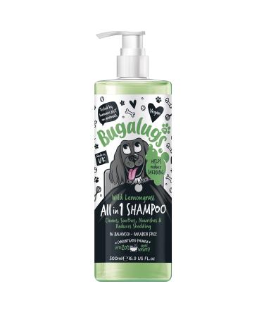 BUGALUGS Dog Shampoo All in 1 shampoo & conditioner dog grooming products for smelly dogs with Apple & Vanila fragrance best vegan pet puppy shampoo professional groom Shampoo 1x500ml
