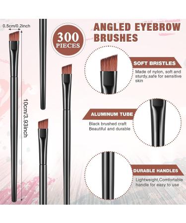 100 Pack Disposable Angled Eyebrow Brushes - Salon Quality Tinting and Makeup Tool - Buy Online on SooperMarket.com