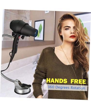 Beavorty Hair Rack Storage Hands Rotating Bracket Bathroom Cup Blow Stand Dryer Hand Suction Holder - Buy Online on SooperMarket.com