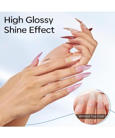 Modelones 2Pcs 15ml No Wipe Gel Top Coat & 4 in 1 Nail Glue Base - Long Lasting Nail Duet Set for Acrylic Nails - Buy Online on SooperMarket.com