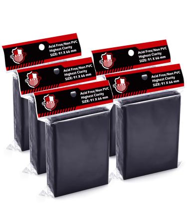500 Pcs Black Card Sleeves Toploaders for Trading Card, Matte Card Sleeves Deck Card Protectors Compatible with Baseball Cards, Sports Cards, MTG, Yugioh Card 500PCS