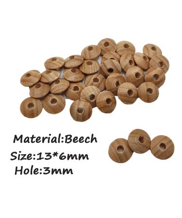 100pcs Beech Wooden Abacus Beads Unfinished DIY Handmade Mom Necklace Making Family Charm Decoration - Buy Online on SooperMarket.com