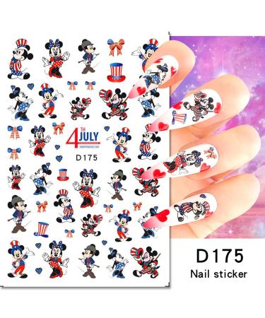 4th of July Nail Art Stickers - Patriotic Independence Day Designs for Acrylic Nails - Buy Online on SooperMarket.com