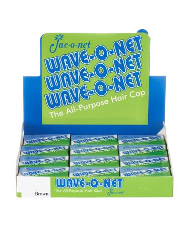 Wave-O-Net Medium Weight Brown Hair Net - 24 Pack Display - Buy Online on SooperMarket.com