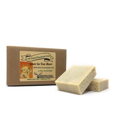 YANKEETRADERS Goat in the Buff All Natural Unscented Goats Milk Soap 2-4 Ounce Bars