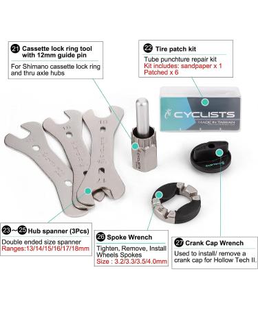 27 Piece Bike Tool Kit for Mountain/Road Bicycle Maintenance & Repair with Storage Case - Buy Online on SooperMarket.com