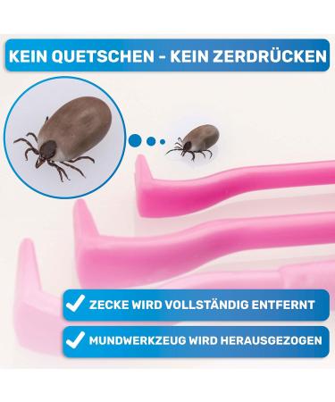Bluepet 3 Set Tick Hooks for Dogs Cats Horses & Humans - Proven Tick Remover Alternative to Tweezers - Pink Tick Protection & Agent - Buy Online on SooperMarket.com
