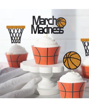24Pcs Basketball Cupcake Toppers for Basketball Party Decorations Basketball March Madness Cupcake Toppers Basketball Theme Birthday Party Decorations (MIX B) - Buy Online on SooperMarket.com
