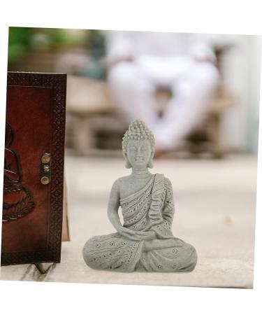 LIFKICH Imitation Stone Buddha Statue Buddhism Statue Buddha Ornaments Miniature Buddha Sitting Buddha Statue Buddha Zen Statue Office Decor Home Decor for Buddhist China Aquarium Resin Picture 2 12.00X8.30X6.00CM - Buy Online on SooperMarket.com