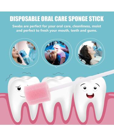 Healifty Disposable Oral Swabs - 100pcs Unflavored Sterile Mouth Swabs for Elderly - Pink Sponge Swabs - Buy Online on SooperMarket.com