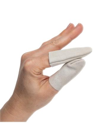 Leather Finger Guards for Needle Felting | Thick Genuine Suede | Finger Protection for Crafting | One Size fits Most Adults | Thimble for Needlework | Cots for DIY and Sewing