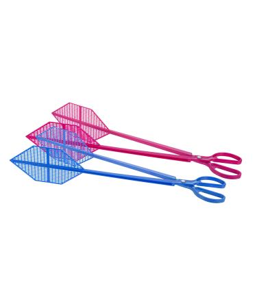 Jade Temple fly swatter set set of 2 in pink and blue simple effective and clean ideal for spiders and insects (2 pieces)