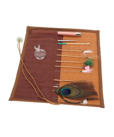 Earwax Massage Set Professional Relaxing Deeply Portable Earwax Remover Feather Stick for Home for Adults