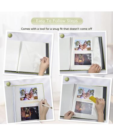 Popotop Large Self Adhesive Photo Album | DIY Scrapbook for Mom & Family | 40 Pages Picture Book with Pen and Board | 11.5 x 10.6 inches | Matcha Green - Buy Online on SooperMarket.com