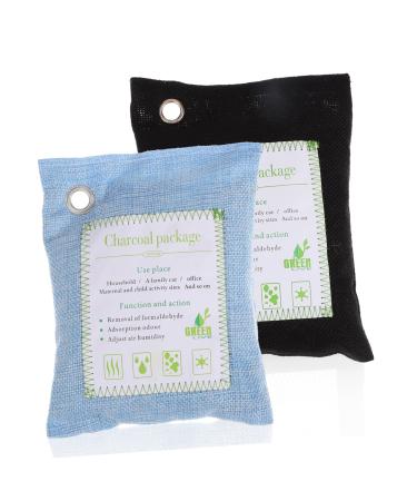 Homoyoyo odorless car- 2 pieces of charcoal bags for car vehicle- for home activated carbon smell absorbers- angry orange- to the car frenzied