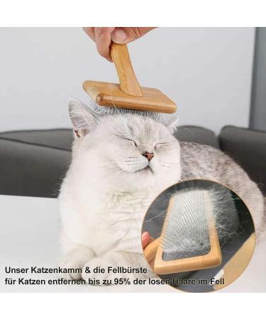 Premium Dog & Cat Brushes for Fur Care | Wood & Slicker Brushes for Short & Long Hair - Ideal for Knots & Subfur - Buy Online on SooperMarket.com