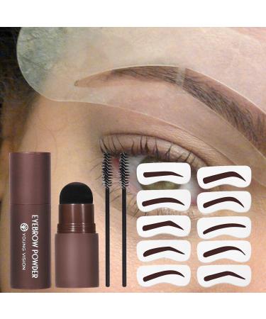 Shenrongtong Eyebrow Stamp & Shaping Kit - Waterproof Light Brown Eyebrow Template & Powder for Beginners - Buy Online on SooperMarket.com