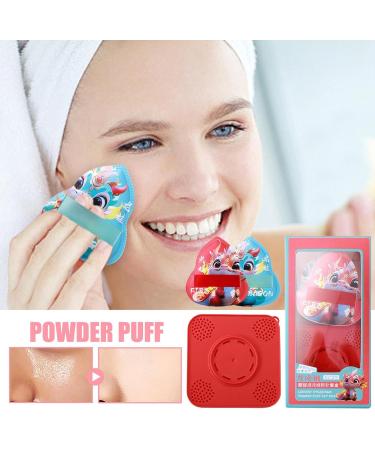 Goowafur Powder Puff | Dragon Pattern Setting Powder Puff | Pressed Powder Applicator Pad with Storage Box Beauty Makeup Tools for Loose & Cosmetic Foundation - Buy Online on SooperMarket.com