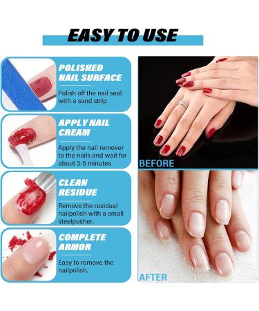 2 * 15ml Gel Nail Polish Remover Gel Remover for Nails Peel Off In 3-5 Minutes Quickly & Easily Removes Gel Nail Polish Gel Polish Remover with Cuticle Pusher Nail Files Blue - Buy Online on SooperMarket.com