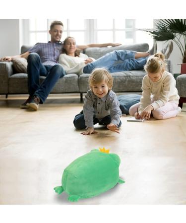 JUNERAIN Super Soft Frog Plush Stuffed Animal 35cm Emerald Green - Adorable Frog Squishy Hugging Pillow Toy for Kids - Cuddly Frog Decoration - Buy Online on SooperMarket.com