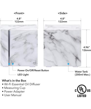 Smart WiFi Essential Oil Diffuser & Humidifier - 200ml Ultrasonic, Alexa & Google Home Compatible - Voice Control, LED Lights, Timer - Easy App Setup - Buy Online on SooperMarket.com