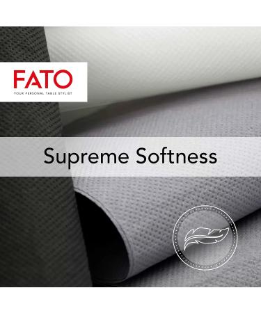 FATO Disposable Paper Napkins - 40-Pack Soft 2-Layer Gray Napkins 38x38 cm 100% Pure Cellulose FSC Certified - Buy Online on SooperMarket.com