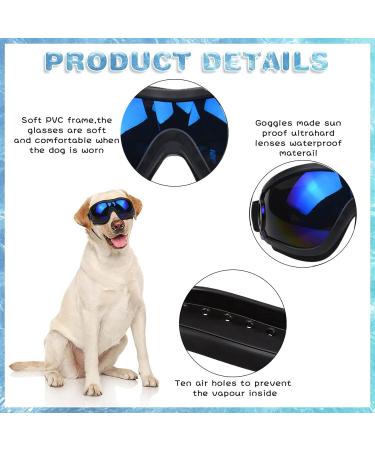Buy Queerelele Dog Sunglasses - Anti-UV Waterproof Windproof | Fashionable Protective Glasses for Small & Medium Dogs (Black) - Buy Online on SooperMarket.com