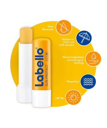 Labello Sun Protect Lip Care Pencil 4.8g - Waterproof with SPF 30 | Mineral Oil Free | Old Version - Buy Online on SooperMarket.com