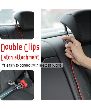 Mi Metty Strap Off Dog Car Leash - Bite-Resistant Steel Wire Strap for All Dogs - 24 Inch (60 cm) - Black - Buy Online on SooperMarket.com