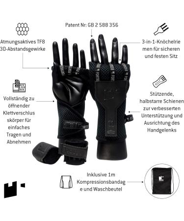 Fortress Boxing Bandages T1 Fastwraps - Kickboxing Muay Thai MMA Hand Wraps | Patented Design | Black - Buy Online on SooperMarket.com