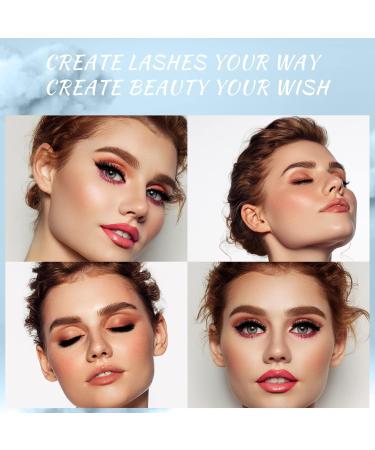 Lash Clusters 84 Pcs | DIY Cluster Eyelash Extensions | Thin Band & Soft | C-Mix (8-16mm) Cloudy - Buy Online on SooperMarket.com
