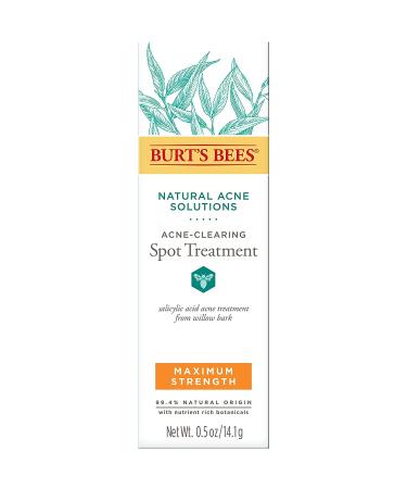 Burt's Bees Natural Acne Solutions Maximum Strength Spot Treatment Cream for Oily Skin  0.5 Oz (Package May Vary) Targeted Spot Treatment - Buy Online on SooperMarket.com
