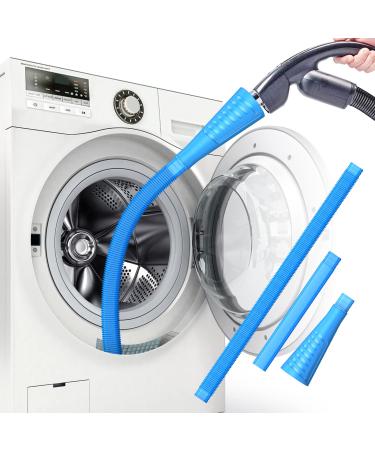 Dryer Lint Vacuum Attachments Lint Remover for Dryer Vent Cleaner Kit Dryer Vent Hose Brush Lint Trap for Deep Cleaning Fire Prevention Blue